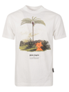 Palm Angels Enzo From The Tropics Cotton T-shirt In White/orange
