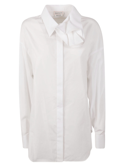 Alexander Mcqueen Detailed Collar Shirt In Optic White