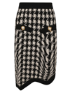 Moschino Houndstooth Skirt In Fantasy Black