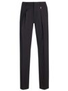 Fendi Black Wool Crepe Trousers In Black