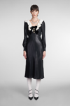 ALESSANDRA RICH DRESS IN BLACK ACETATE