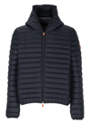 Save The Duck Donald Quilted Hooded Water Resistant Insulated Puffer Jacket In Blue