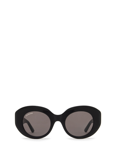 Balenciaga Eyewear Oval Frame Sunglasses In Black