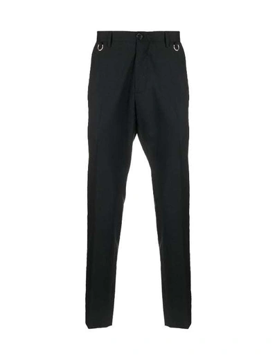 John Richmond Trousers With Side Bands In Nero