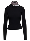 Giuseppe Di Morabito Crystal-embellished Ribbed-knit Jumper In Black