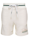 AUTRY WHITE BERMUDA SHORTS WITH DRAWSTRING AND STAPLE X LOGO DETAIL IN JERSEY MAN