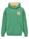 Moncler Genius Moncler X Pharrell Williams Green Patch Reversible Hoodie In Light Blue