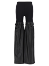 Coperni Hybrid Faux Leather Flared Pants In Black