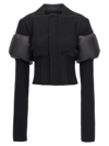 Rick Owens Bouchon Padded-panel Wool Jacket In Black