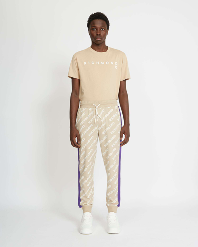 John Richmond Jogging Pants With Contrasting Logo On The Back In Beige