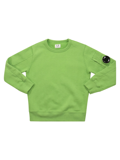 C.p. Company Kids' Sweatshirt Basic Fleece Lens In Green