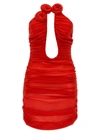 Magda Butrym Ruched Stretch-silk Mini Dress