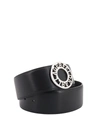 KARL LAGERFELD BELT WITH METAL LOGO BUCKLE   THIS PRODUCT WAS CRAFTED USING A MINIMUM OF 50% MORE SUSTAINABLE MATER