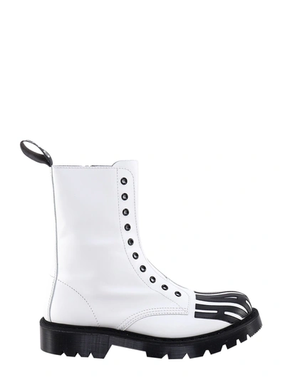 Vtmnts Leather Hard-core Army Boots In White