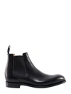 Church's Leather Ankle Boots With Elastic Side Panels