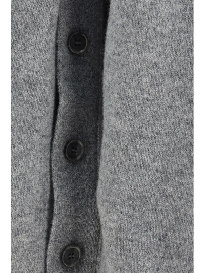Victoria Beckham Wool Cardigan In Grey