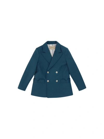 Gucci Kids' Coat For Boy In Dark Teal