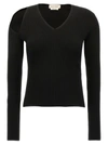 ALEXANDER MCQUEEN CUT-OUT SWEATER SWEATER, CARDIGANS BLACK