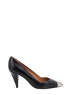 Isabel Marant Palda Black Pumps With Metallic Toe Cap