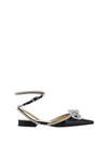 Mach&mach Satin Slingback Ballet Flats With Double Bows