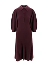 CHLOÉ RIBBED WOOL MIDI DRESS   THE WOOL USED IN THIS PRODUCT COMES FROM A FARM THAT RESPECTS ANIMAL WELFAR