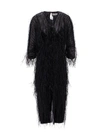 Lanvin Viscose And Silk Dress With Rafia Details