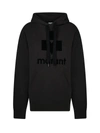 Isabel Marant Étoile Black Hoodie With Tonal Logo Print