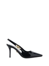VERSACE PATENT LEATHER SLINGBACK WITH MEDUSA '95 DETAIL