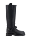 Burberry Women Leather Saddle Tall Boots
