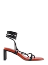 Miista Rounded Toe Leather Sandals
