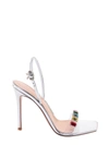 Gianvito Rossi Crystal Embellished Transparent Strap Sandals
