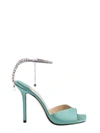 Jimmy Choo Satin Sandals With Rhinestone Detail