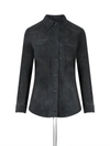 SALVATORE SANTORO SUEDE SHIRT WITH LACES DETAIL