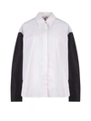 K KRIZIA COTTON SHIRT WITH CONTRASTING SLEEVES