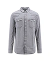 LEVI'S COTTON SHIRT WITH LOGOED LABEL