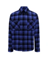 OFF-WHITE COTTON SHIRT WITH CHECK MOTIF