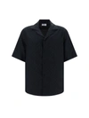 Off-white Logo-jacquard Camp-collar Shirt