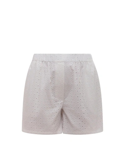 Kenzo Broderie Anglaise Cotton Shorts In White