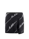 Rotate Birger Christensen Rotate Women Cotton Blend Shorts With Contrasting Logo In Black
