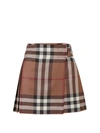 BURBERRY WOOL SKIRT WITH EXAGGERATED CHECK