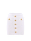 Balmain Knit Mini Skirt With Embossed Buttons Women