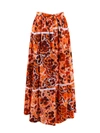 VIVETTA COTTON SKIRT WITH FLORAL PRINT