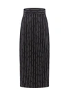 Alexander Mcqueen Broken Pinstripe High-waisted Skirt
