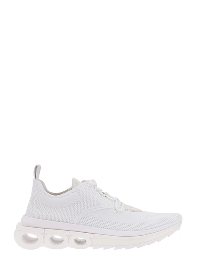 Ferragamo Sneakers Mit Gancini-schild In White