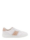 FERRAGAMO LEATHER SNEAKERS WITH ICONIC LOGO ON THE SIDE