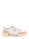 Autry 'medalist' Beige Low Top Sneakers With Beige Suede Details