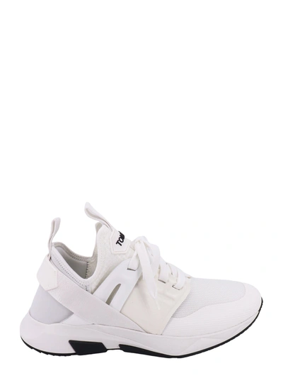 Tom Ford Suede And Mesh Trainers In White