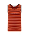 ETUDES STUDIO RIBBED TANK TOP WITH STRIPED PATTERN