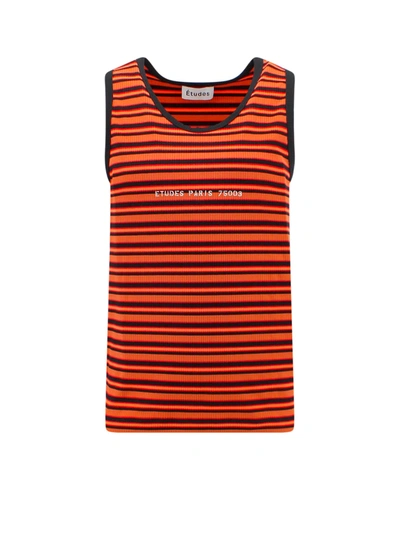 ETUDES STUDIO RIBBED TANK TOP WITH STRIPED PATTERN