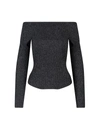 Khaite Salma Glittery Off-the-shoulder Top